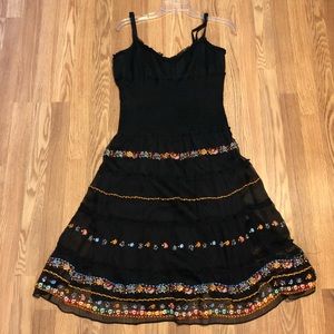 Spencer Jeremy Black beaded silk dress, size 8